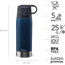 Aladdin CityPark Thermavac 1,1 Liter - Thermoflasche -Trangia Geschaft aladdin citypark thermavac 1 liter thermoflasche navy blau ala 10 10379 001 1