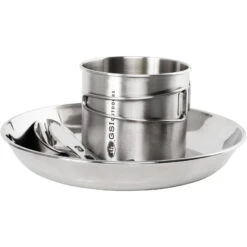 GSI Glacier Stainless Steel 1 Person Set - Geschirrset -Trangia Geschaft gsi glacier stainless steel 1 person set geschirrset 61381 1